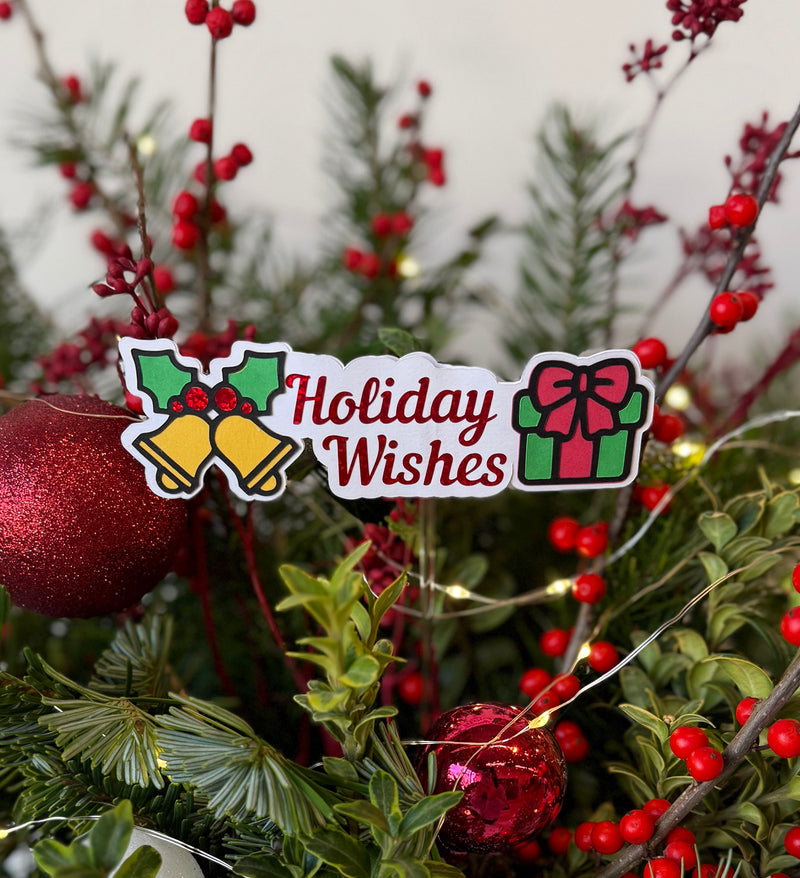 Holiday Wishes Flower Topper